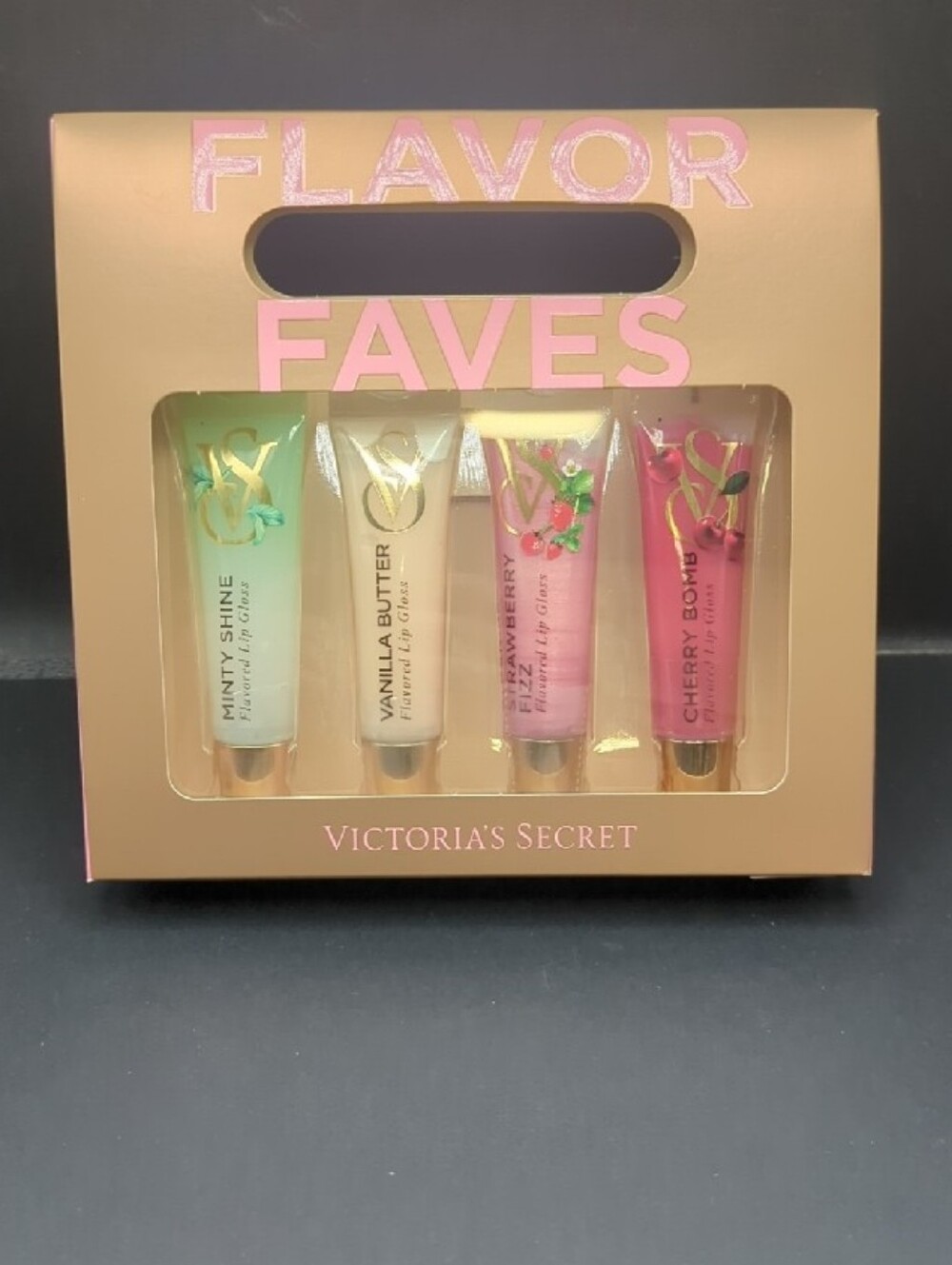 Flavor Faves Set Of 4 Lip Gloss Victoria's Secret - Picture 2 of 3